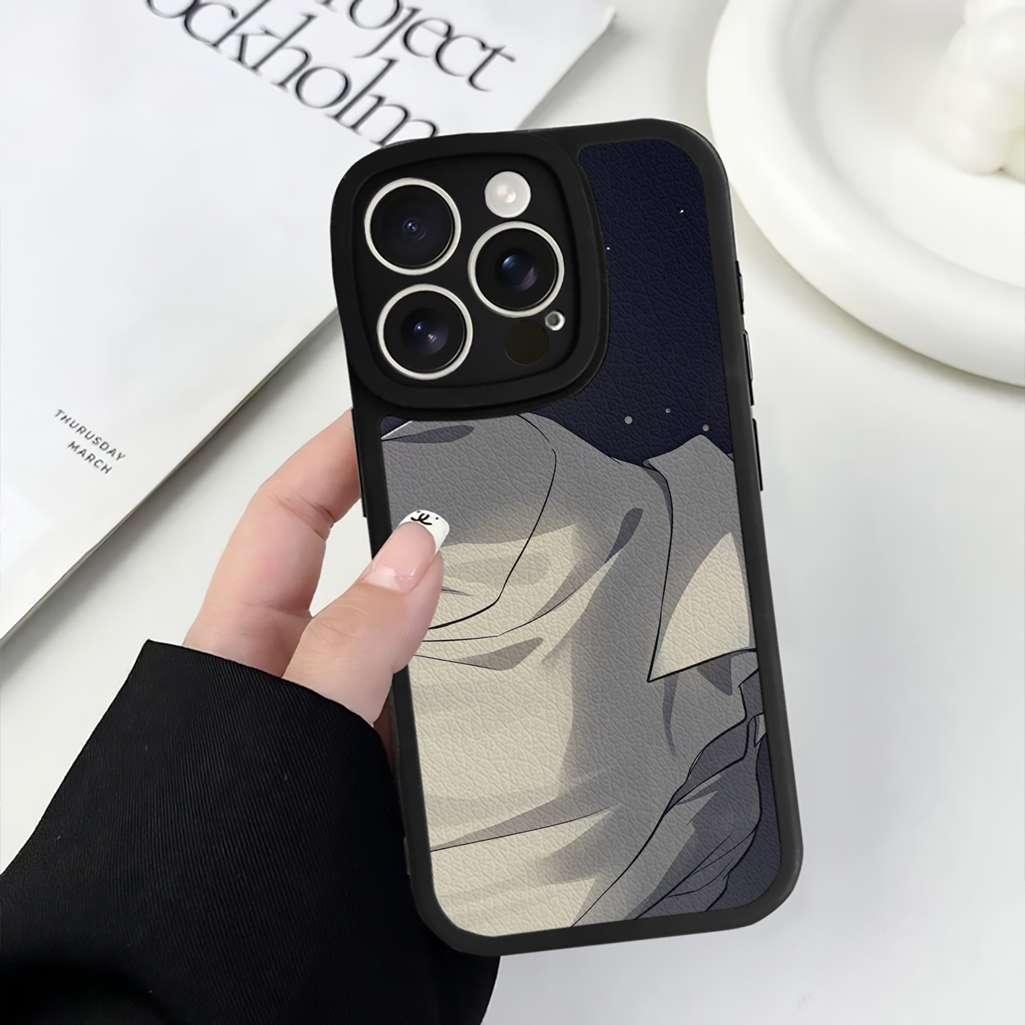 （画像用） ハイキュー!! Haikyu!! 【iPhone 16シリーズ対応】シリコンスマホケース（レザー調） 材質：シリコン